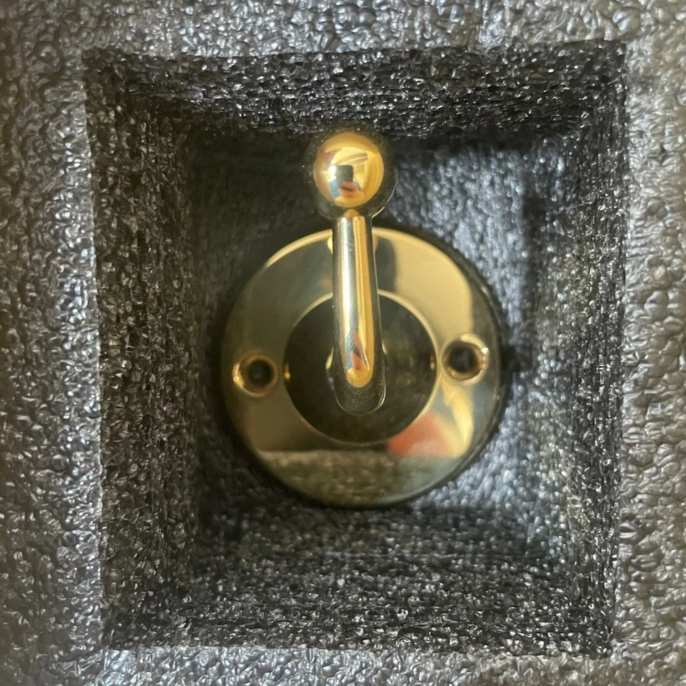 Waterworks Highgate Single Robe Hook Unlacquered Brass Finish Style: